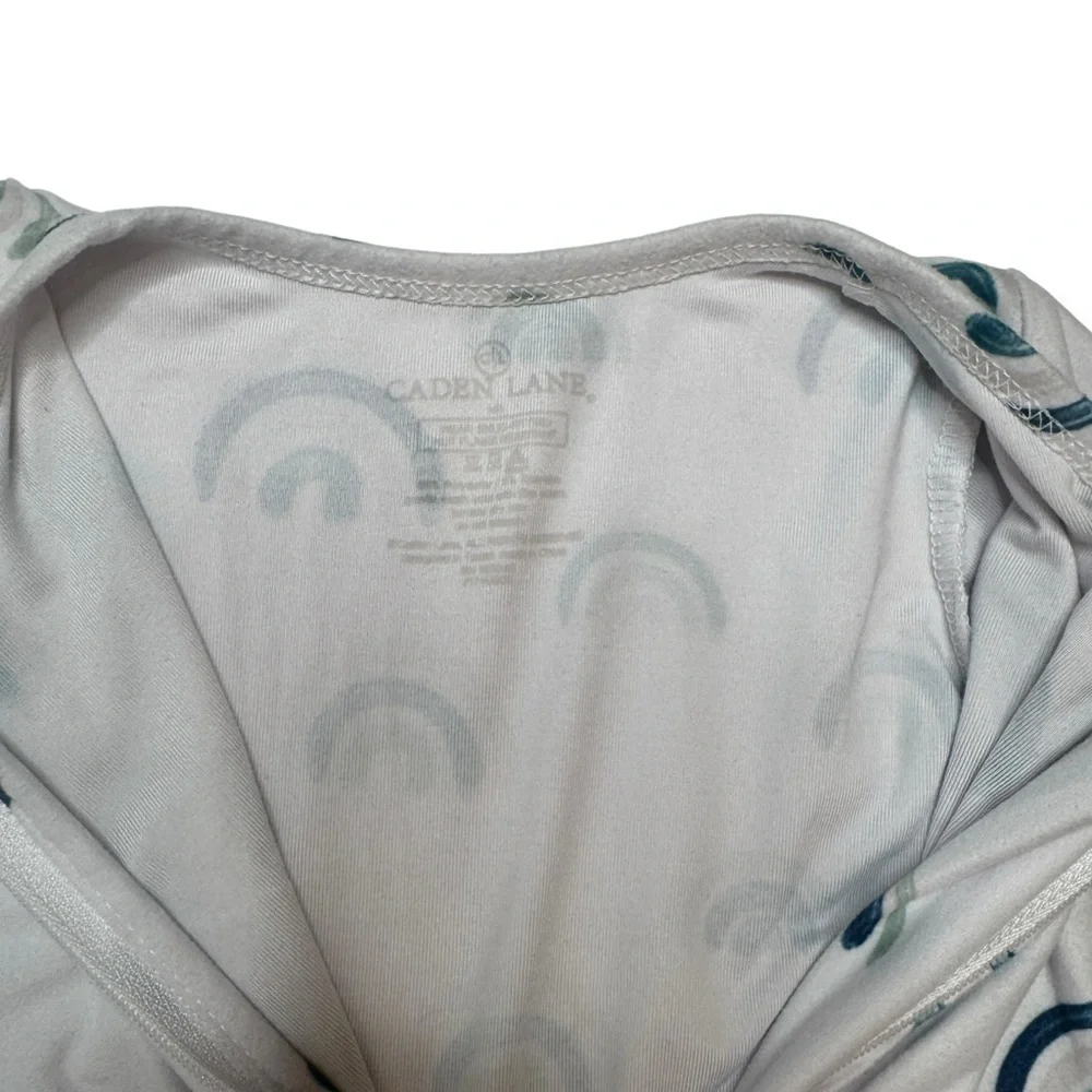 Caden Lane Newborn White and Blue‎ Footies One Piece